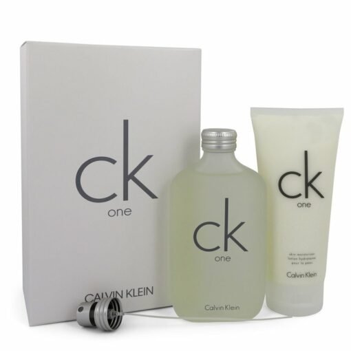 Ck One by Calvin Klein Gift Set -- 6.7 oz Eau De Toilette Spray + 6.7 oz Body Moisturizer for Men