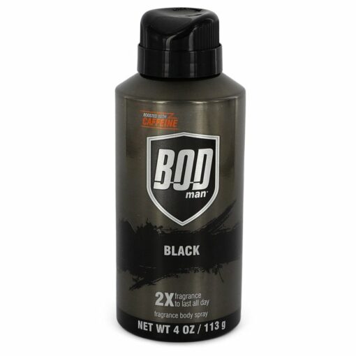 Bod Man Black by Parfums De Coeur Body Spray 4 oz for Men