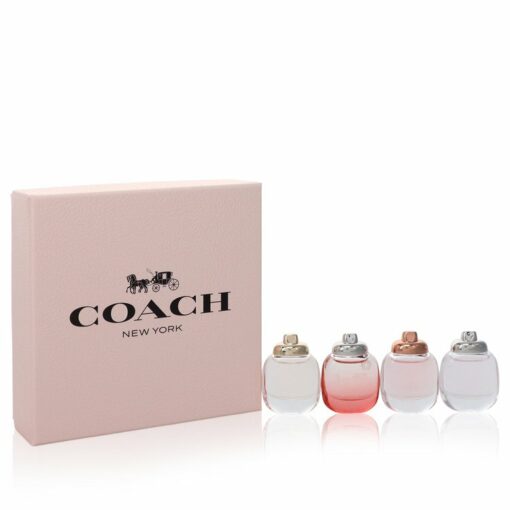 Coach by Coach Gift Set -- Coach .15 oz Mini EDP Spray + Coach .15 oz Mini EDT Spray + Coach Floral .15 oz Mini EDP + Coach Floral Blush .15 oz Mini EDP for Women