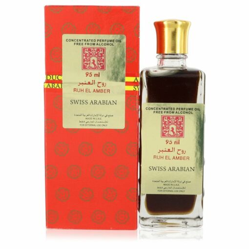 Ruh El Amber by Swiss Arabian Concentrated Perfume Oil Free From Alcohol (Unisex) 3.2 oz for Women