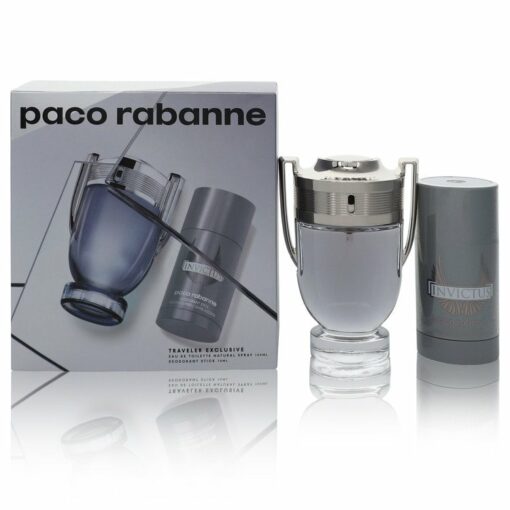 Invictus by Paco Rabanne Gift Set -- 3.4 oz Eau De Toilette Spray + 2.5 oz Deodorant Stick for Men