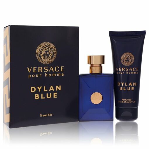 Versace Pour Homme Dylan Blue by Versace Gift Set -- 2 piece Travel Set includes 1.7 oz Eau de Toilette Spray + 3.4 oz Shower Gel for Men