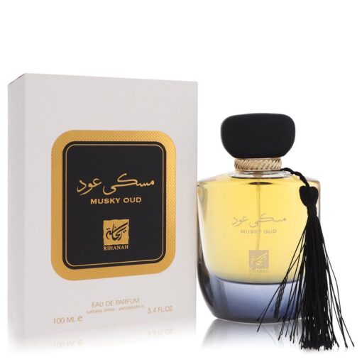 Musky Oud by Rihanah Eau De Parfum Spray (Unisex) 3.4 oz for Men