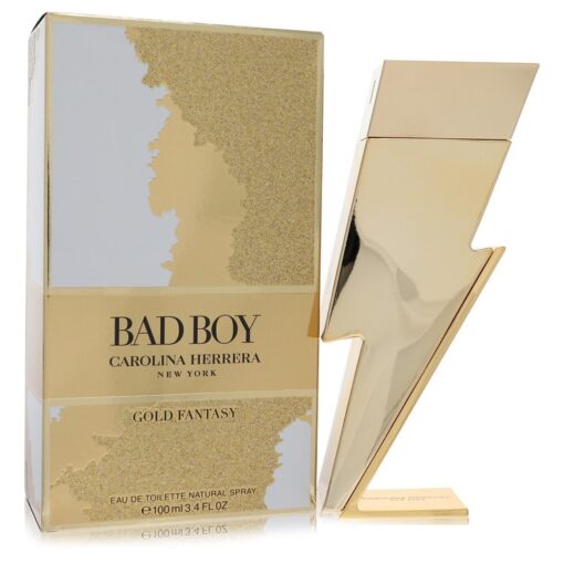 Bad Boy Gold Fantasy by Carolina Herrera Eau De Toilette Spray 3.4 oz for Men