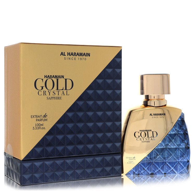 Al Haramain Gold Crystal Sapphire by Al Haramain Extrait De Parfum Spray 3.33 oz for Men