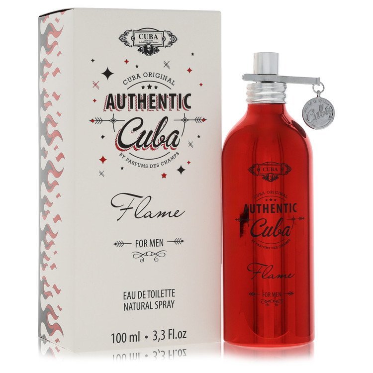 Cuba Authentic Flame by Fragluxe Eau De Toilette Spray 3.3 oz for Men