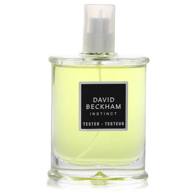 David Beckham Instinct Eau De Toilette Spray tester bottle with clear cap and black label