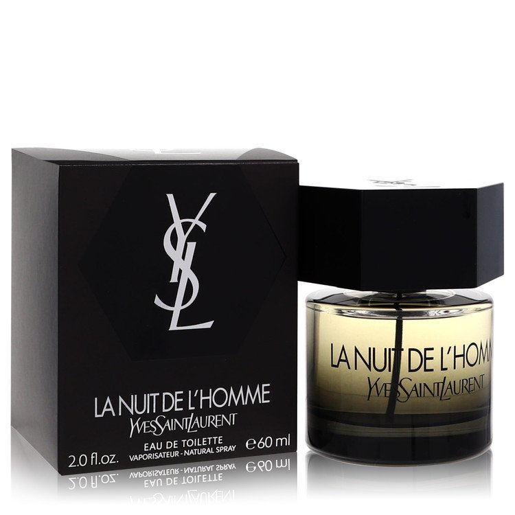 Yves Saint Laurent La Nuit De L'Homme Eau De Toilette Spray 2 oz bottle and box