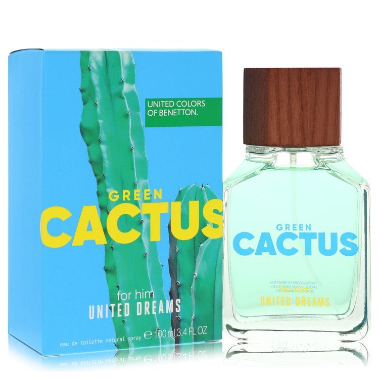 United Dreams Green Cactus by Benetton Eau De Toilette Spray 3.4 oz for Men
