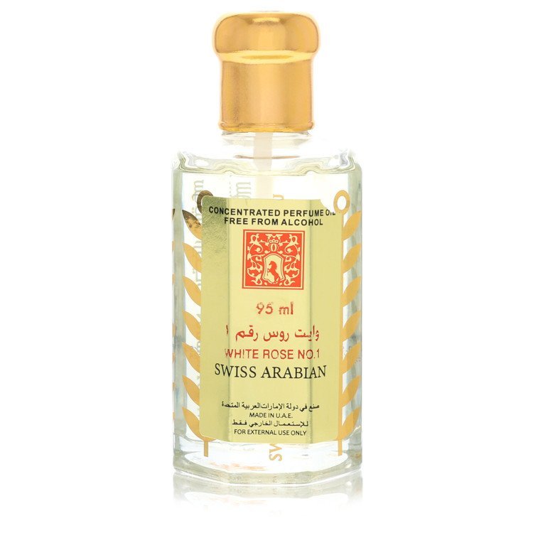 White Rose No 1 by Swiss Arabian Concentrated Perfume Oil Free From Alcohol (Unisex Unboxed) 3.21 oz for Women