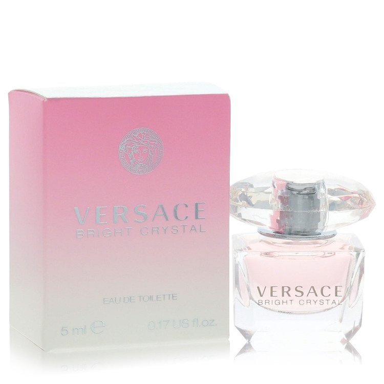 Versace Bright Crystal mini eau de toilette 0.17 oz with pink gradient box and clear glass bottle