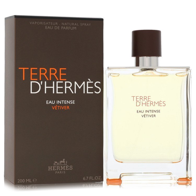 Terre D'hermes Eau Intense Vetiver by Hermes Eau De Parfum Spray 6.8 oz for Men