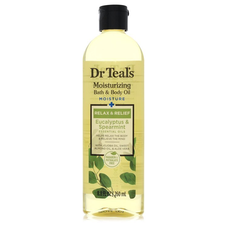 Dr Teal's Bath Additive Eucalyptus Oil by Dr Teal's Pure Epson Salt Body Oil Relax & Relief with Eucalyptus & Spearmint 8.8 oz for Women